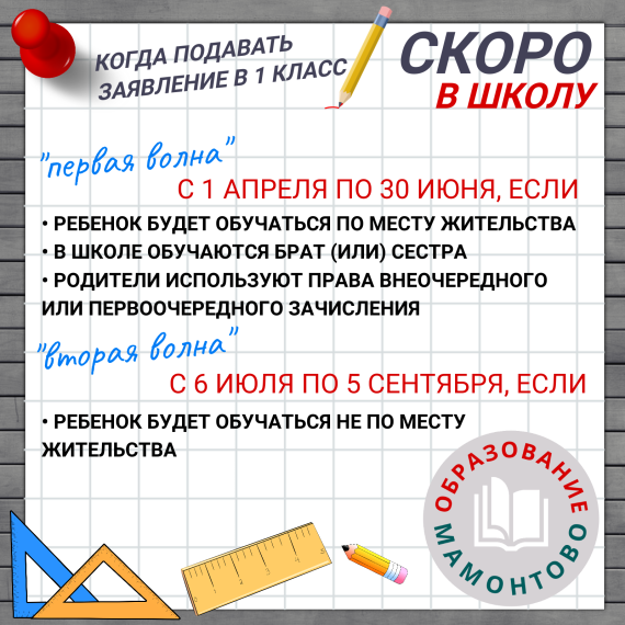 Первый раз в первый класс.
